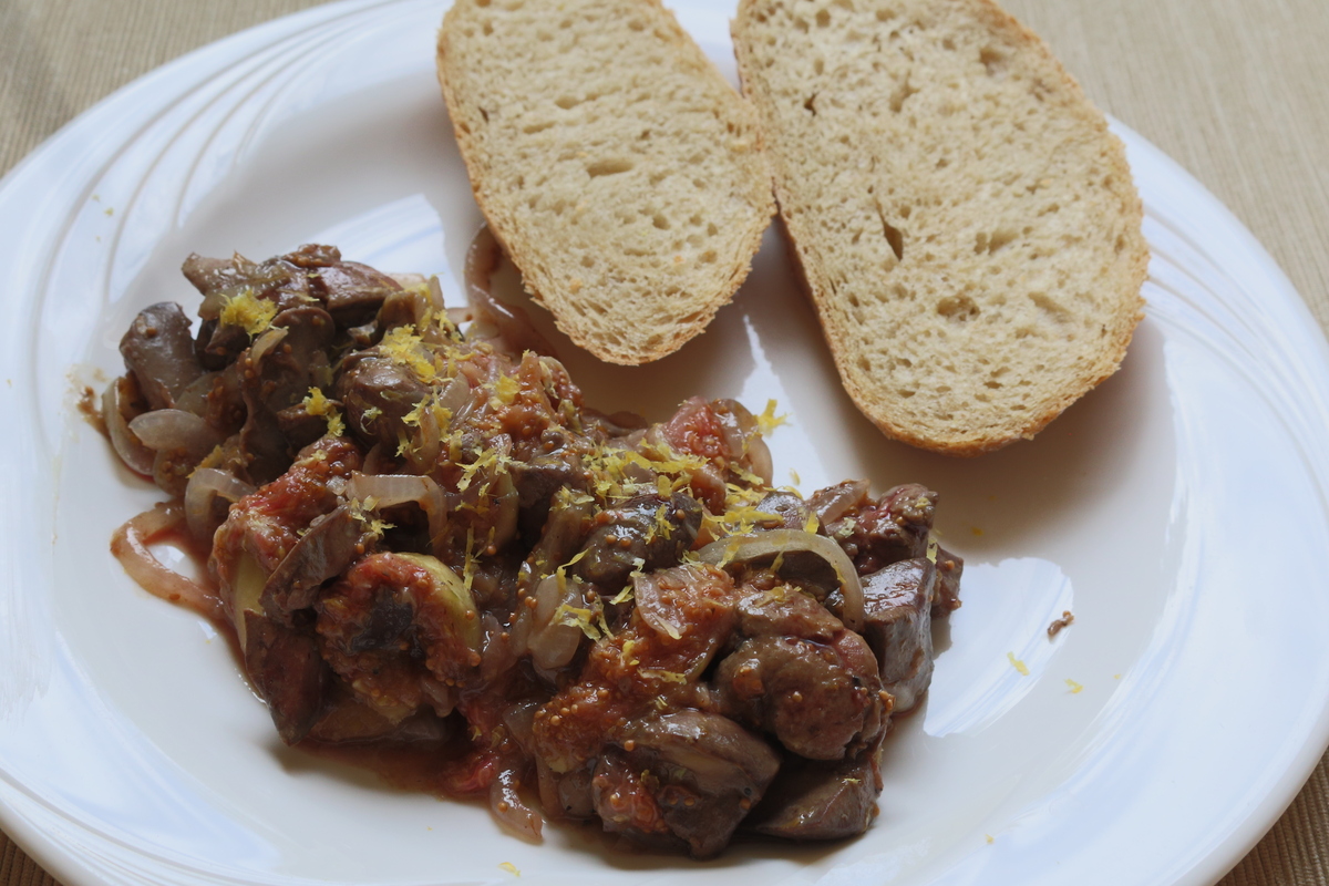 Csirkemáj fügével