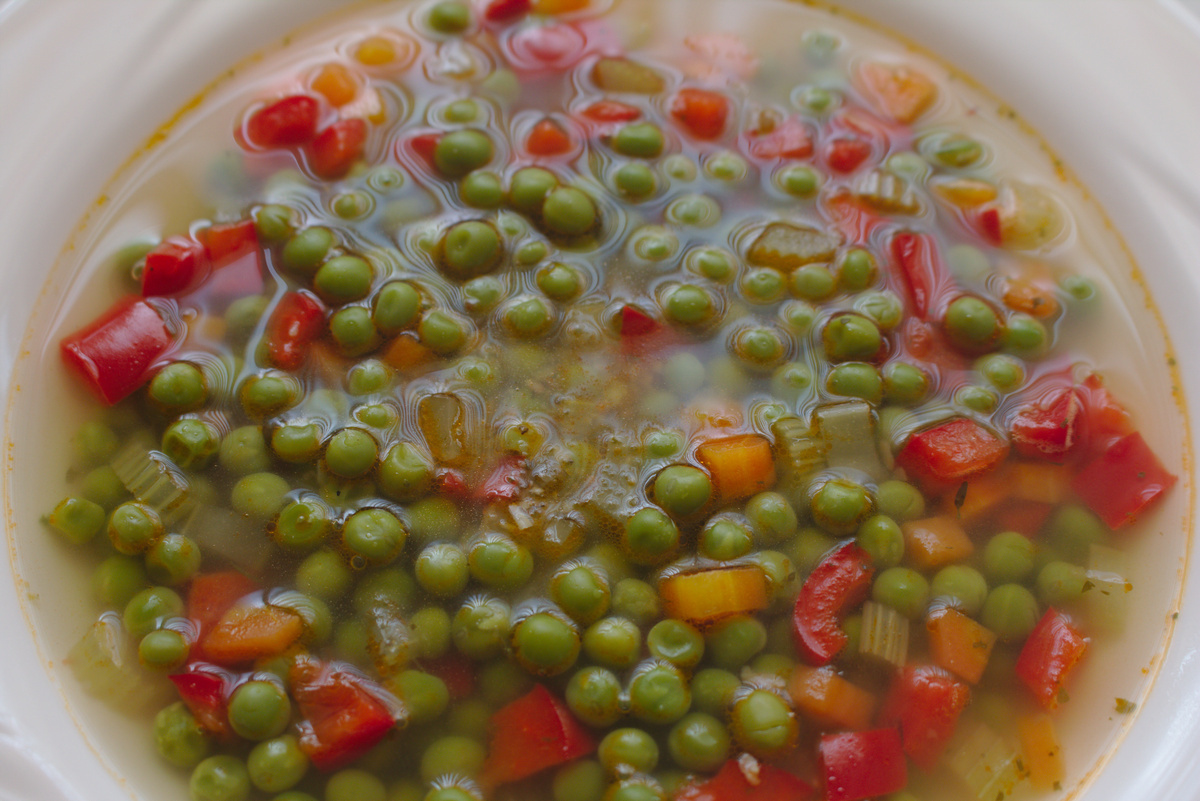 Zöldborsó minestra 2