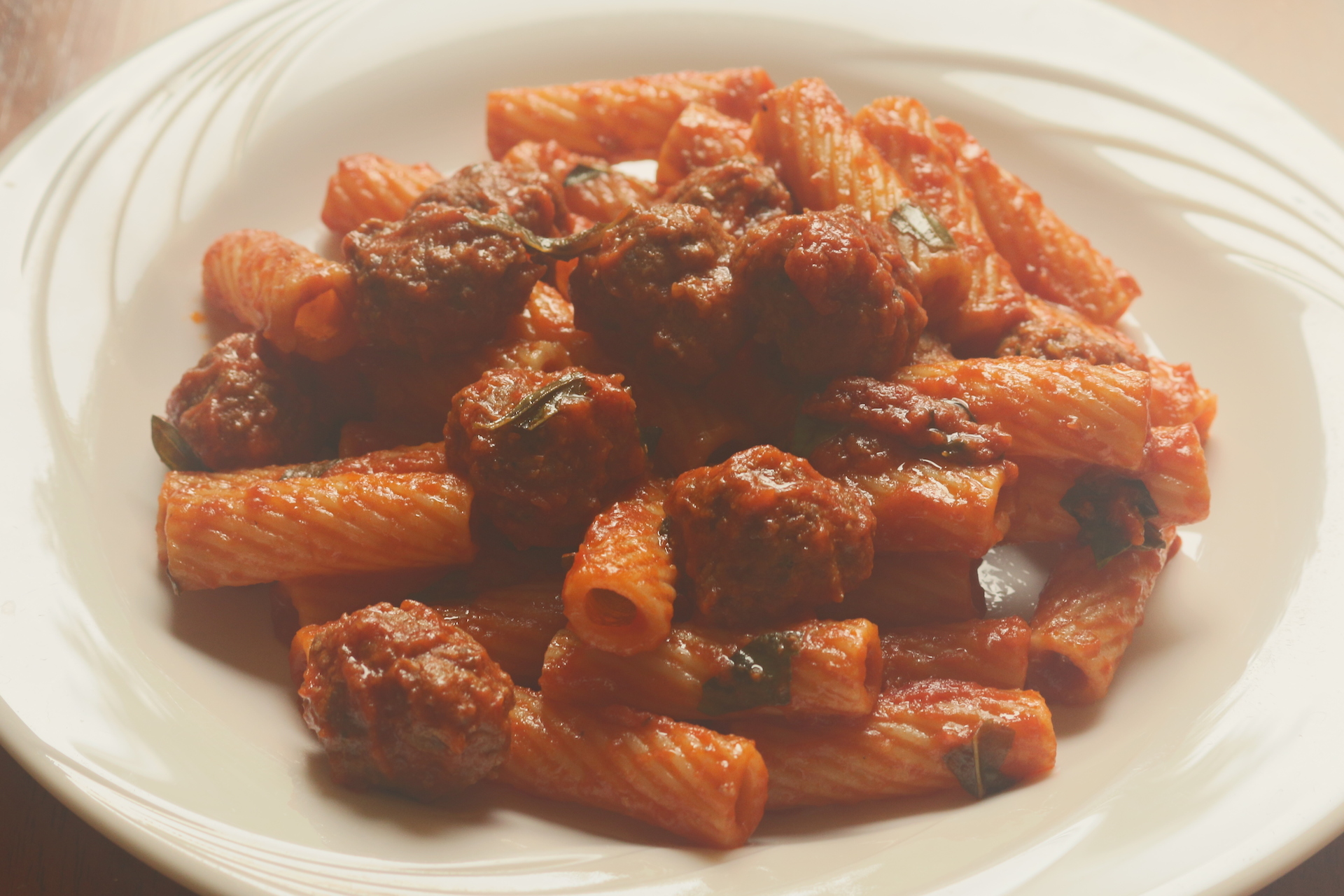 Tészta húsgombóccal