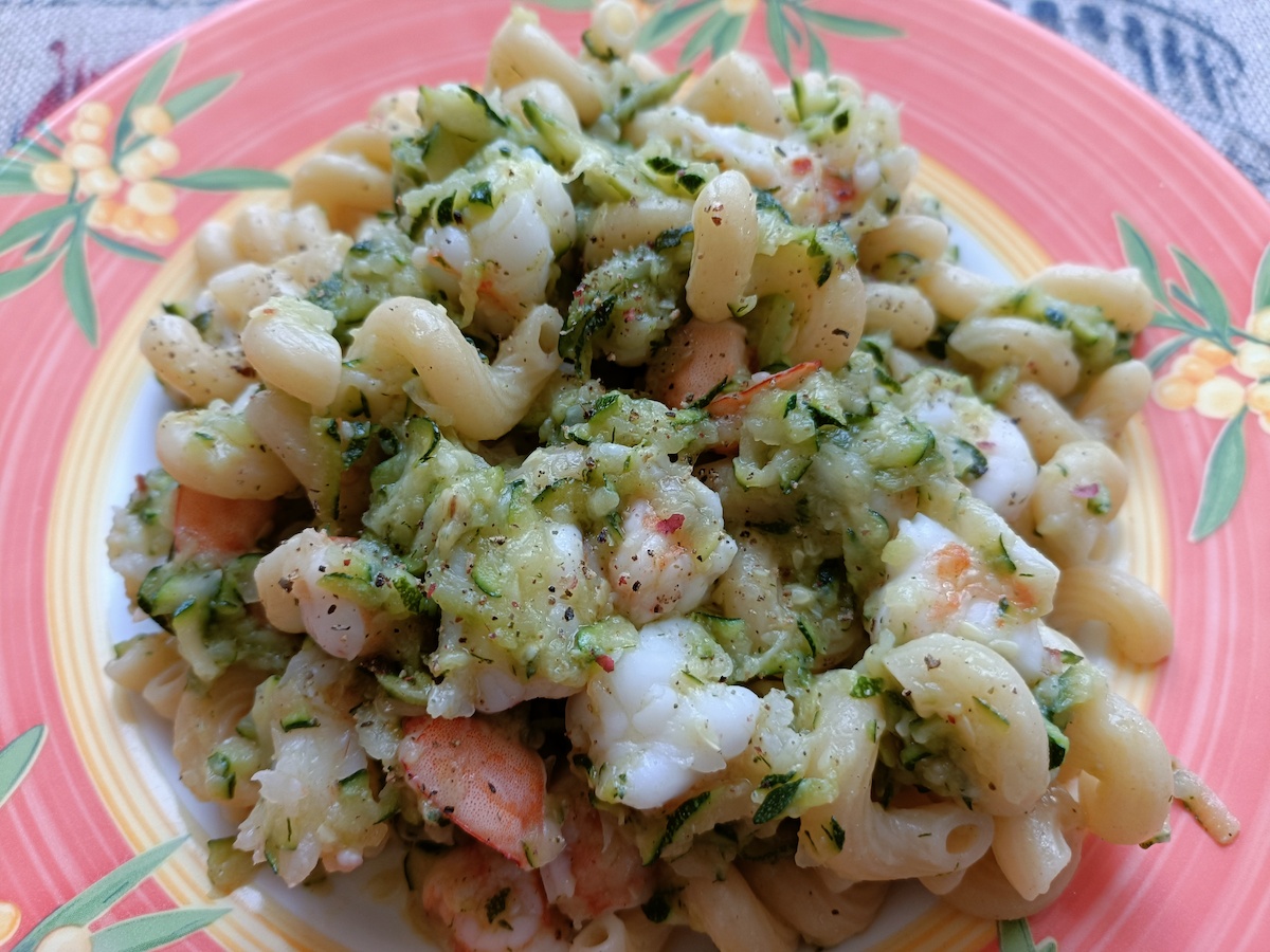 Tészta cukkinivel és garnélával