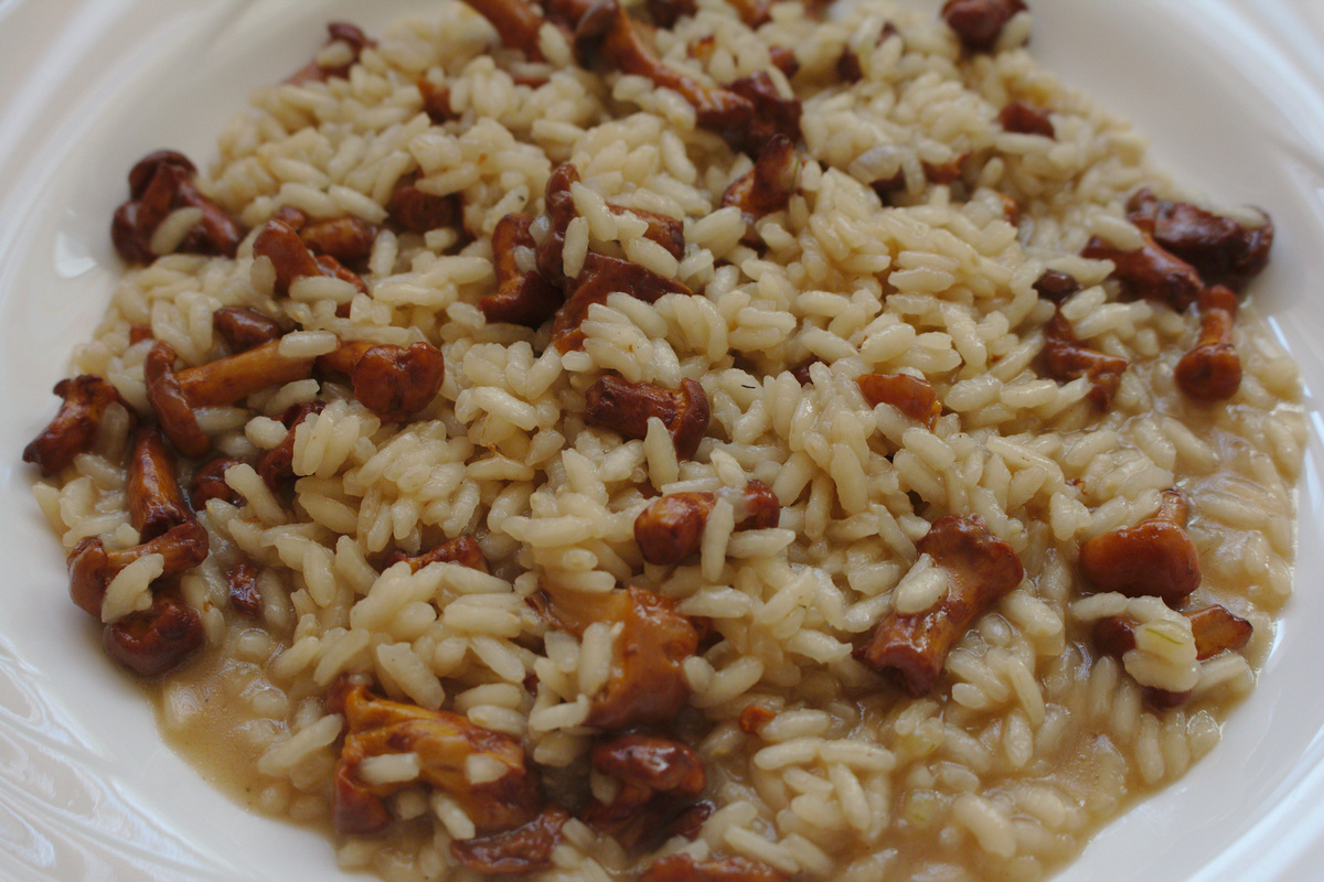 Sárga rókagombás rizottó