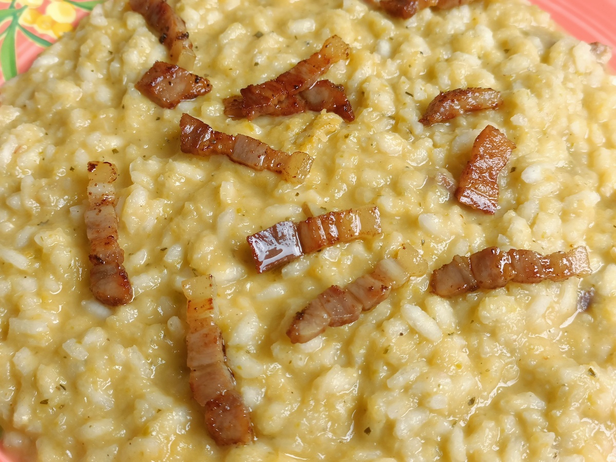 Krémes rizottó kelkáposztával és pancettával