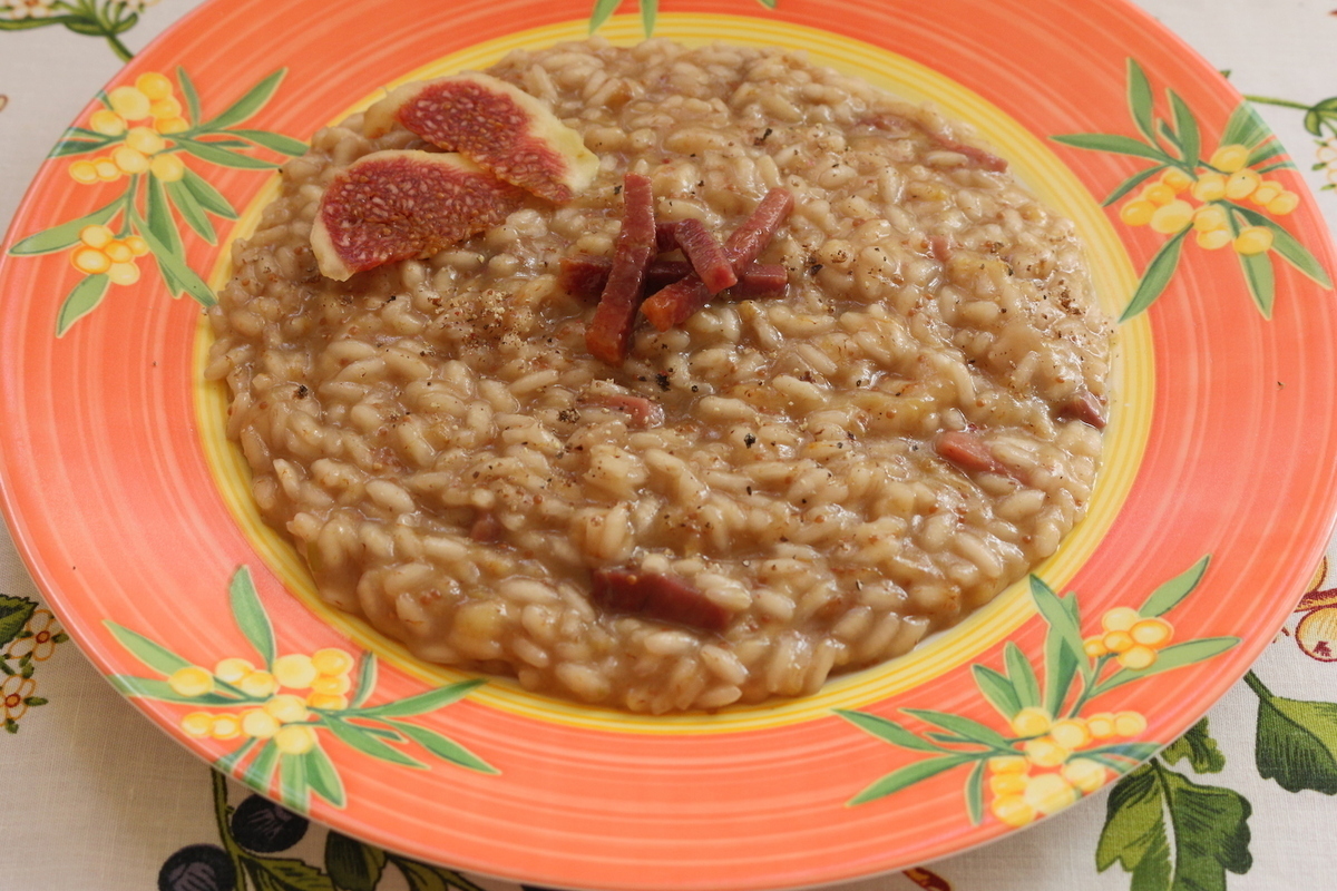 Risotto ai fichi e prosciutto