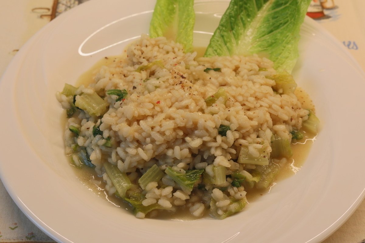 Risotto alla lattuga romana