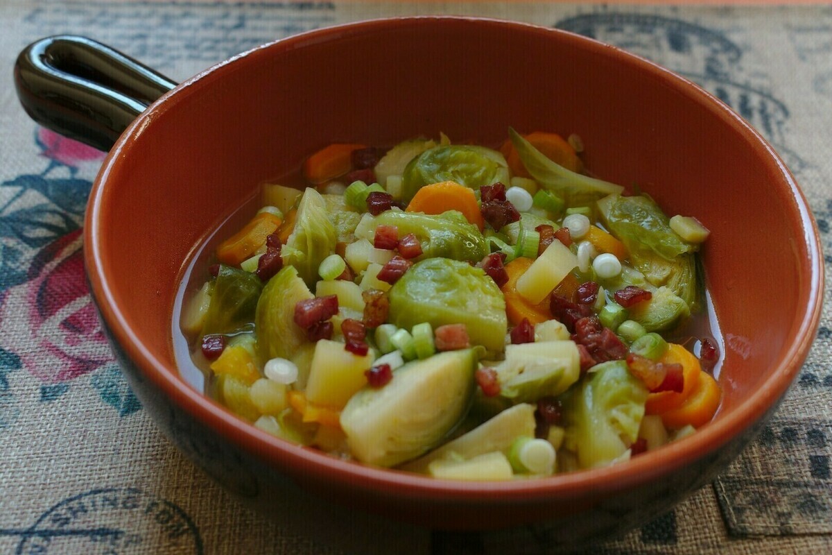 Zuppa di cavolini di Bruxelles